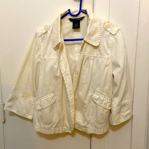FRENCH CUFF white swing jacket